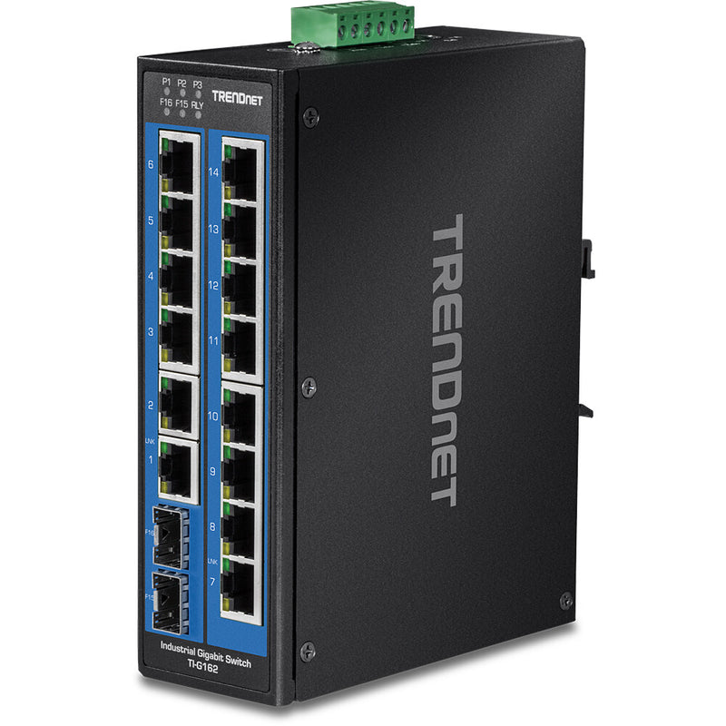 Trendnet TI-G162 netværksswitch Gigabit Ethernet (10/100/1000) Sort