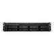 Synology RackStation RS1221RP+ NAS Stativ (2U) Ryzen Embedded V1500B 4 GB DDR4 32 TB HDD Aluminium, Sort