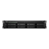 Synology RackStation RS1221RP+ NAS Stativ (2U) Ryzen Embedded V1500B 4 GB DDR4 48 TB HDD Aluminium, Sort