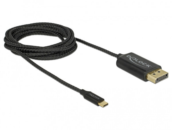 DeLOCK 83710 videokabel adapter 2 m USB Type-C DisplayPort Sort