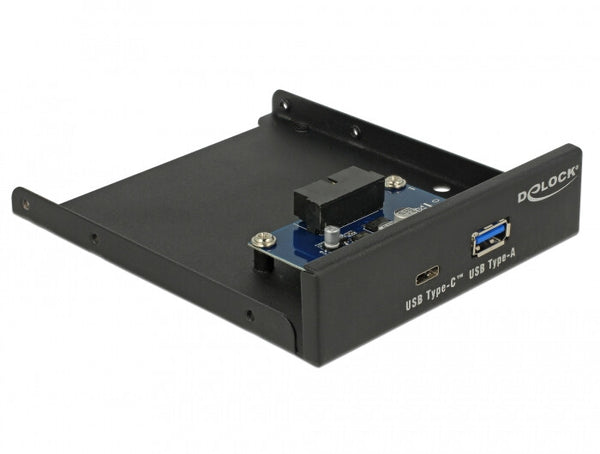 DeLOCK 63962 drive bay panel 8,89 cm (3.5") I/O panel med porte Sort