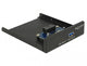 DeLOCK 63962 drive bay panel 8,89 cm (3.5") I/O panel med porte Sort