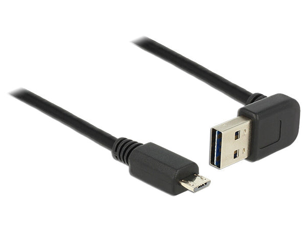 DeLOCK 1m, USB 2.0-A - USB 2.0 micro-B USB-kabel USB A Micro-USB B 0,48 Gbit/sek. Sort