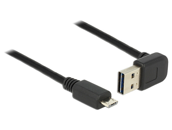 DeLOCK 1m, USB 2.0-A - USB 2.0 micro-B USB-kabel USB A Micro-USB B 0,48 Gbit/sek. Sort