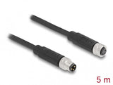 DeLOCK 80141 sensor- & aktuatorkabel 5 m M8 Sort