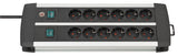 Brennenstuhl 1391000912 stikdåse 3 m 12 AC stikkontakt(er) Indendørs Sort, Hvid