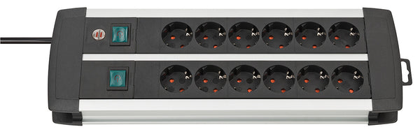 Brennenstuhl 1391000912 stikdåse 3 m 12 AC stikkontakt(er) Indendørs Sort, Hvid