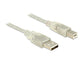 DeLOCK 83895 USB-kabel USB 2.0 3 m USB A USB B Transparent
