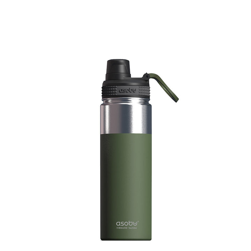 Asobu Alpine Flask Vandring 530 ml Rustfrit stål Grøn
