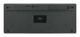 Manhattan 180559 tastatur Kontor RF trådløs + Bluetooth QWERTZ Tysk Sort, Grå