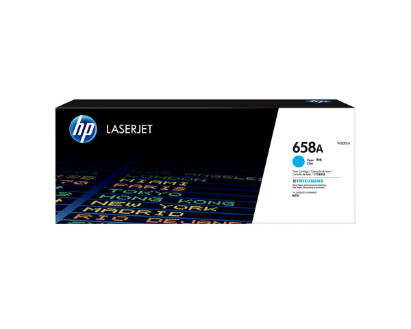 HP Original 658A LaserJet-tonerpatron, cyan