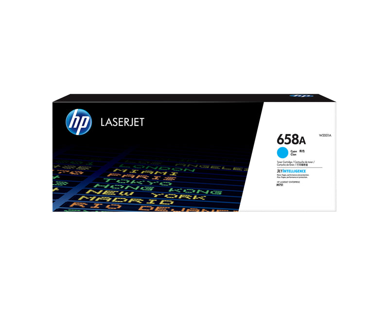 HP Original 658A LaserJet-tonerpatron, cyan