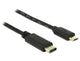 DeLOCK 2m, USB2.0-C/USB2.0 Micro-B USB-kabel Micro-USB B USB C 0,48 Gbit/sek. Sort