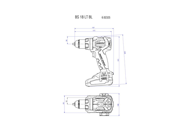 Metabo BS 18 LT BL 2100 rpm Nøglefri 1,8 kg Sort, Grøn, Rød