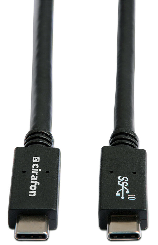 Cirafon USB3.1 CM-CM 05 USB-kabel USB 3.2 Gen 1 (3.1 Gen 1) 0,5 m USB C 100 W Sort