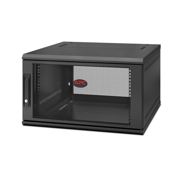 APC NetShelter WX 6U Single Hinged Wall-mount Enclosure 600mm Deep Vægmonteret stativ Sort