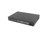 Lanberg RSFE-16P-2C-150 netværksswitch Ikke administreret Gigabit Ethernet (10/100/1000) Strøm over Ethernet (PoE) 1U Sort