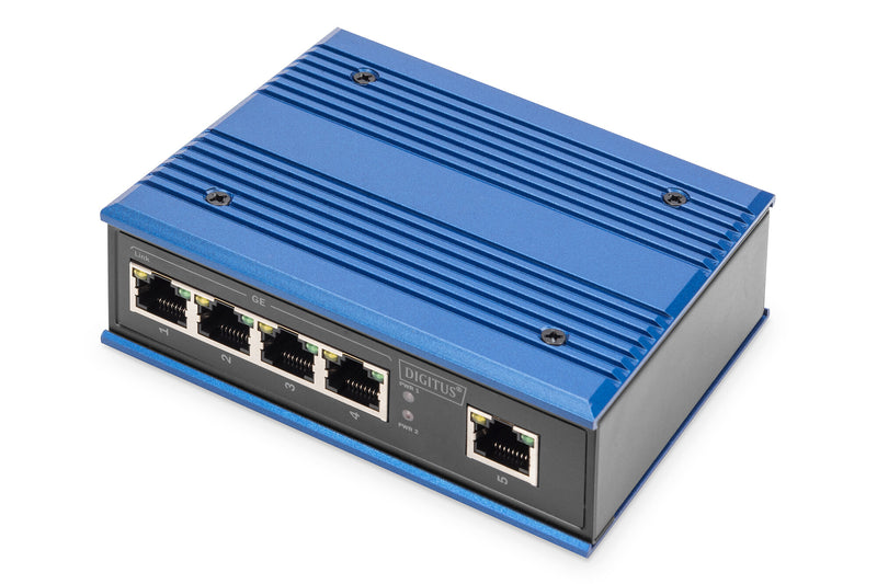 Digitus DN-651118 netværksswitch Ikke administreret L2 Gigabit Ethernet (10/100/1000) Sort, Blå