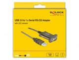 DeLOCK 64073 serielkabel Transparent 2 m USB Type-A DB-9