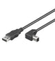 Goobay USB 2.0 AB 200 R/A HiSpeed, 2m USB-kabel USB A USB B Sort