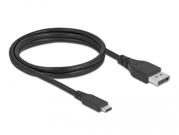 DeLOCK 86038 videokabel adapter 1 m USB Type-C DisplayPort Sort