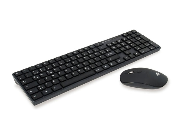 Conceptronic ORAZIO01DE tastatur Mus inkluderet Hjem RF trådløst QWERTZ Tysk Sort