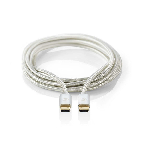 Nedis CCTB64700AL10 USB-kabel USB 3.2 Gen 1 (3.1 Gen 1) 1 m USB C 5 Gbit/sek. Aluminium