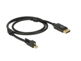 DeLOCK 83721 DisplayPort kabel 1 m Mini DisplayPort Sort