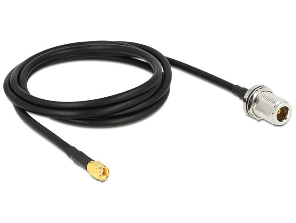 DeLOCK 88845 koaxial kabel 1,5 m Sort