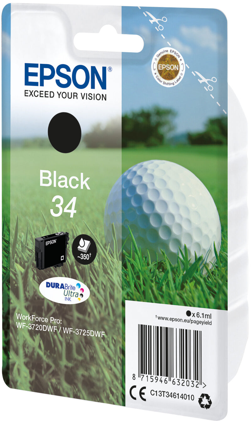 Epson Golf ball 34 golfbold DURABrite Ultra enkeltpakke sort blæk