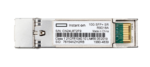 HPE Aruba Networking Networking Instant On 10G SFP+ LC SR 300m OM3 MMF Transceiver modul til netværksmodtager Fiberoptisk 10000 Mbit/s SFP+
