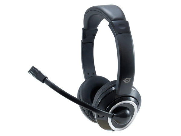 Conceptronic POLONA Headset Ledningsført Opkald/musik USB Type-A Sort