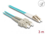 DeLOCK 87912 InfiniBand og fiberoptisk kabel 3 m LC SC Turkisfarve