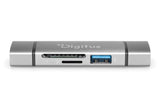 Digitus DA-70886 kortlæser USB 3.2 Gen 1 (3.1 Gen 1) Type-A/Type-C Aluminium