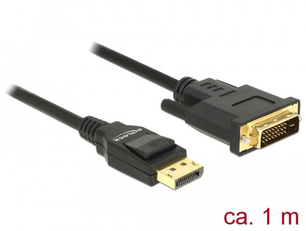 DeLOCK 85312 videokabel adapter 1 m DisplayPort DVI-D Sort