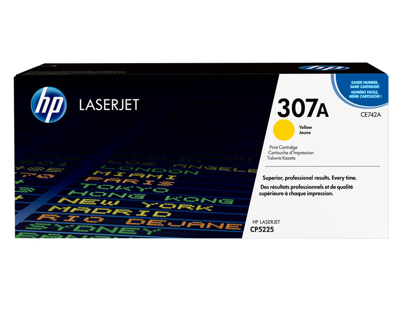 HP Original 307A LaserJet-tonerpatron, gul