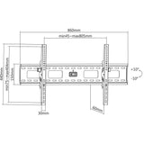 Manhattan 423830 tv-beslag 2,16 m (85") Sort