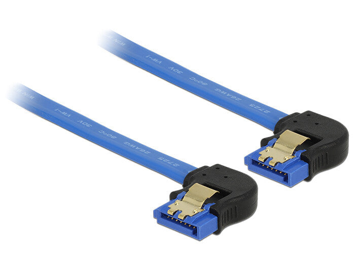 DeLOCK 85094 SATA-kabel 0,1 m SATA 7-pin Sort, Blå
