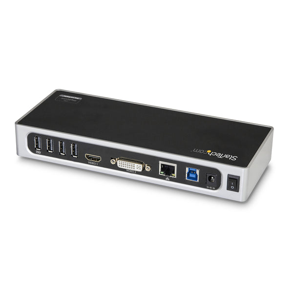 StarTech.com DK30ADD dockingstation Ledningsført USB 3.2 Gen 1 (3.1 Gen 1) Type-B Sort, Sølv
