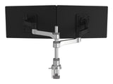 R-Go Tools Monitorarm R-Go Zepher, verstelbare dubbele monitorarm, 100% circulair, tot 8 kg draagvermogen, zwart