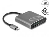 DeLOCK 91000 kortlæser USB 3.2 Gen 2 (3.1 Gen 2) Type-C Grå