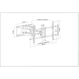 Manhattan 461290 tv-beslag 2,29 m (90") Sort