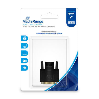 MediaRange MRCS170 kabel kønsskifter DVI-D HDMI Sort