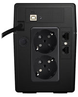 PowerWalker VI 650 LCD UPS-enhed 0,65 kVA 360 W 2 AC stikkontakt(er)