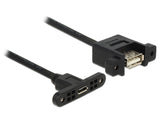 DeLOCK 1m, USB2.0 Micro-B/USB2.0-A USB-kabel USB A Micro-USB B 0,48 Gbit/sek. Sort