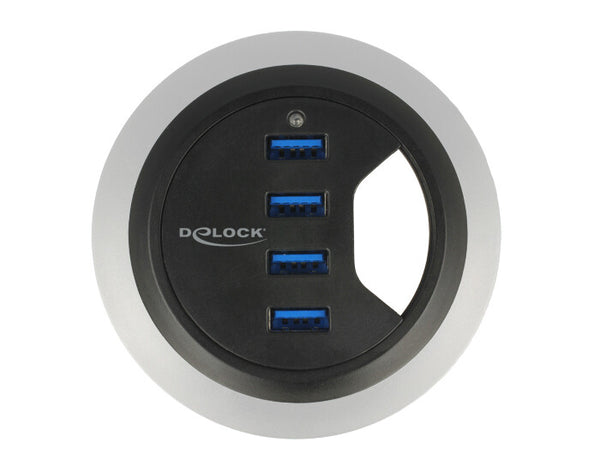 DeLOCK 62868 interface hub USB 3.2 Gen 1 (3.1 Gen 1) Type-A 5000 Mbit/s Sort