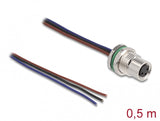 DeLOCK 80146 sensor- & aktuatorkabel 0,5 m M8 Sort