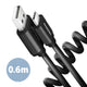 Axagon BUCM-AM10TB USB-kabel USB 2.0 0,6 m USB C USB A 0,48 Gbit/sek. Sort