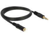 DeLOCK 3.5mm M-F, 1m lydkabel Sort
