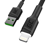 Green Cell KABGC12 Lightning kabel 2 m Sort